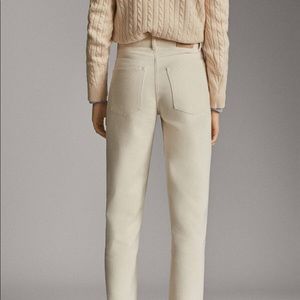 MASSIMO DUTTI Skinny Fit Cream Pants